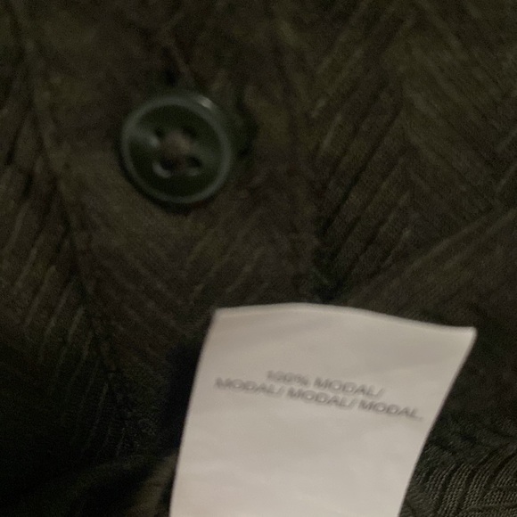 NWOT! LUCKY BRAND Textured Jacquard Modal Long Sleeve Crewneck Button Up Small - Picture 8 of 9